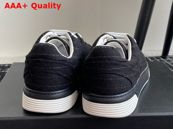 Chanel Sneakers Wool and Mixed Fibers Navy Blue and White G46011 Replica