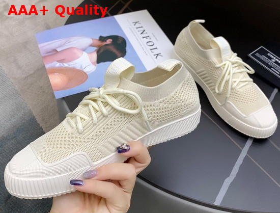 Chanel Sneakers in Beige Embroidered Mesh Replica