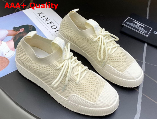 Chanel Sneakers in Beige Embroidered Mesh Replica