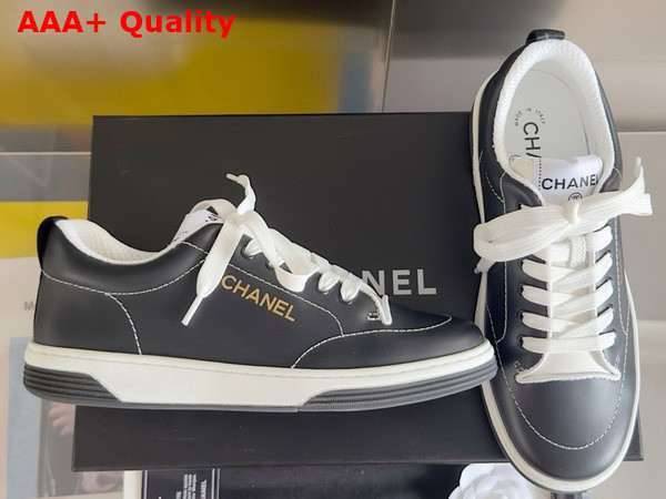 Chanel Sneakers in Black Calfskin G46076 Replica