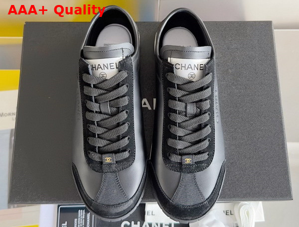 Chanel Sneakers in Black Calfskin and Suede Calfskin G45714 Replica