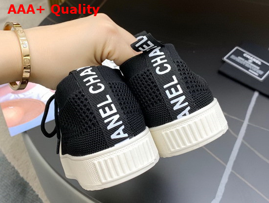 Chanel Sneakers in Black Embroidered Mesh Replica