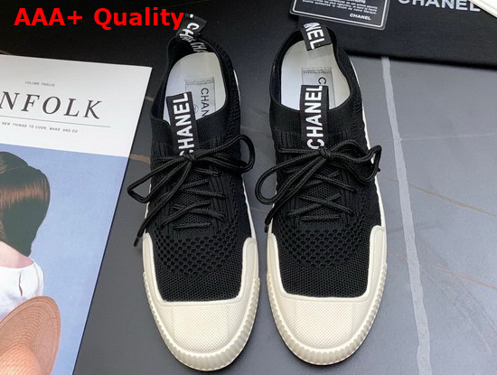 Chanel Sneakers in Black Embroidered Mesh Replica