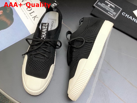 Chanel Sneakers in Black Embroidered Mesh Replica