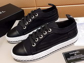 Chanel Sneakers in Black Fabric and Lambskin G34578