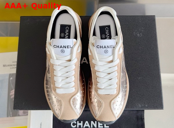 Chanel Sneakers in Gold Calfskin G46252 Replica