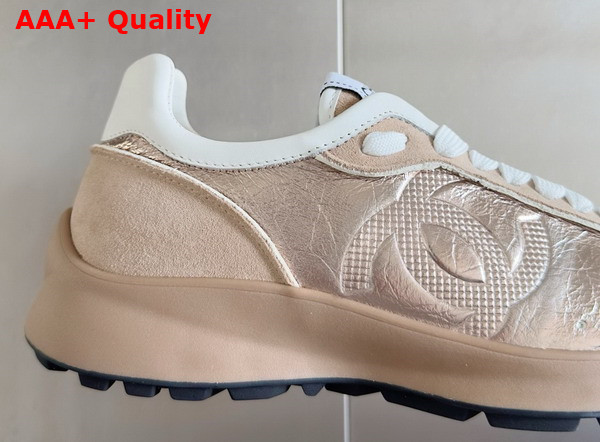 Chanel Sneakers in Gold Calfskin G46252 Replica