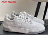 Chanel Sneakers in Light Gray Wool and Mixed Fibers G46011 Replica