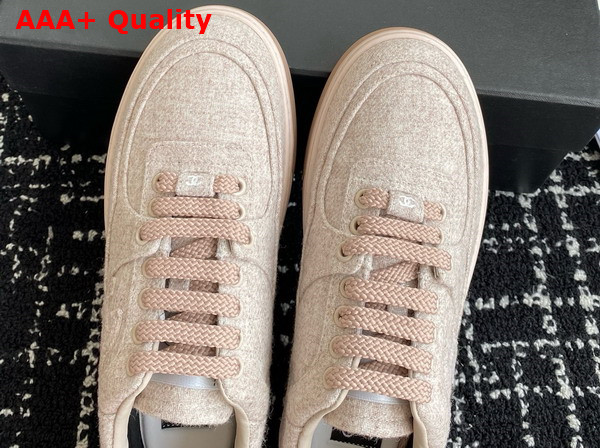 Chanel Sneakers in Light Pink Wool and Mixed Fibers G46011 Replica