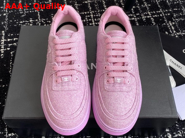 Chanel Sneakers in Light Purple Wool and Mixed Fibers G46011 Replica