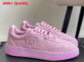 Chanel Sneakers in Light Purple Wool and Mixed Fibers G46011 Replica