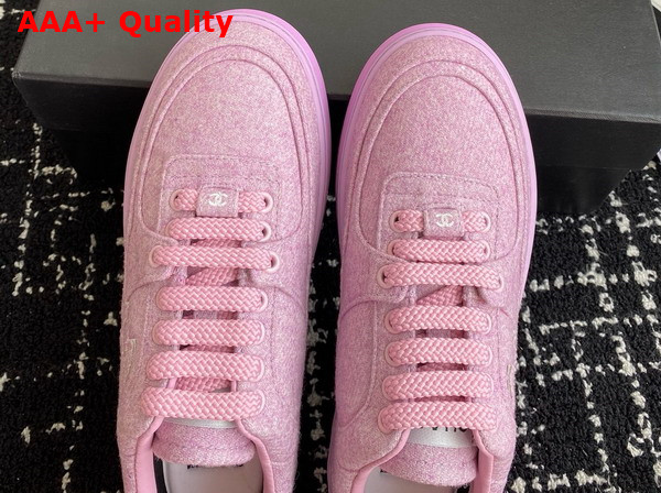 Chanel Sneakers in Light Purple Wool and Mixed Fibers G46011 Replica