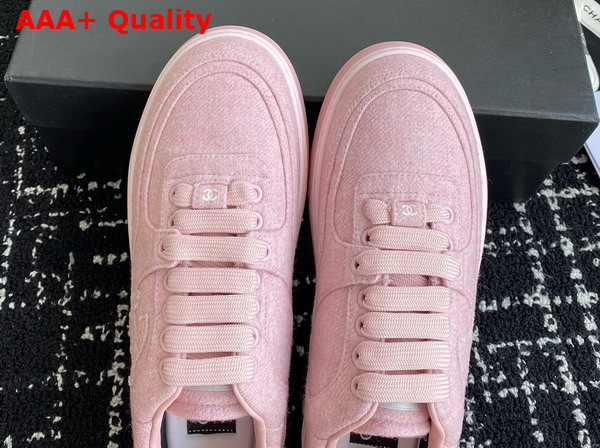 Chanel Sneakers in Pink Wool and Mixed Fibers G46011 Replica