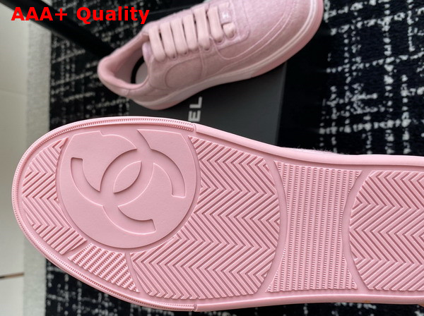 Chanel Sneakers in Pink Wool and Mixed Fibers G46011 Replica