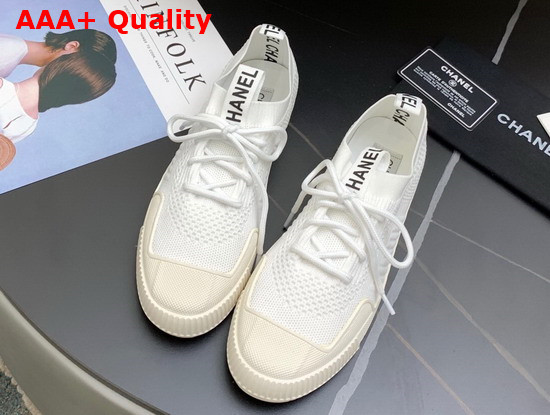 Chanel Sneakers in White Embroidered Mesh Replica