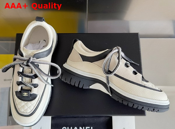 Chanel Sneakers in White Suede Leather Replica