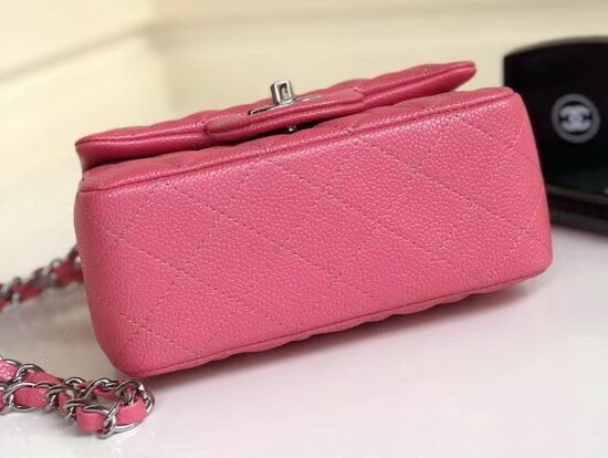 Chanel Square Caviar Flap Bag Pearl Pink