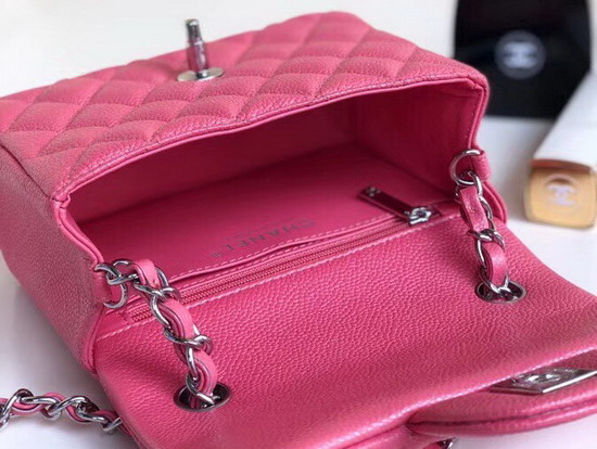 Chanel Square Caviar Flap Bag Pearl Pink