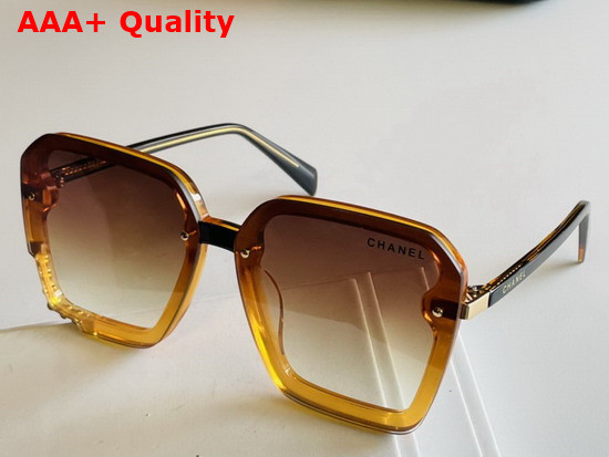 Chanel Square Frame Acetate Sunglasses in Brown Replica