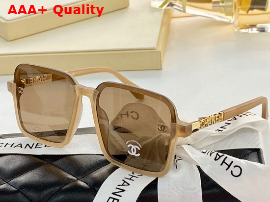 Chanel Square Frame Acetate Sunglasses with CC Motif Black Replica