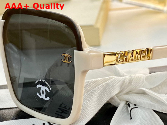 Chanel Square Frame Acetate Sunglasses with CC Motif Black Replica