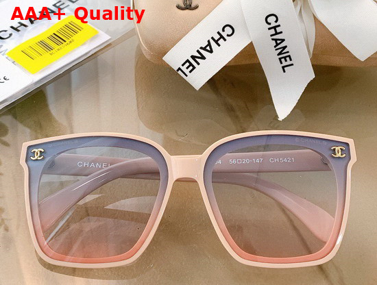 Chanel Square Frame Sunglasses in Pink Replica