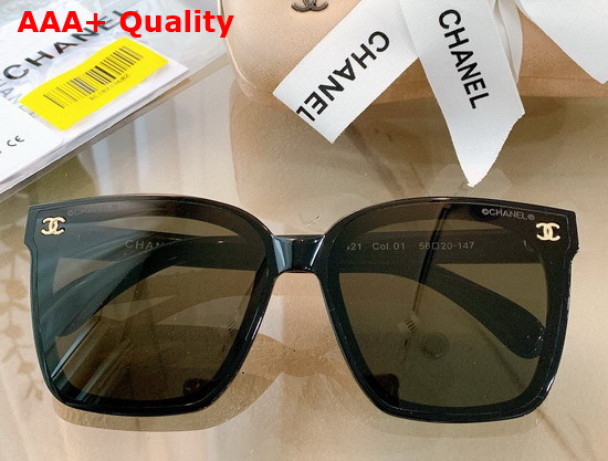 Chanel Square Frame Sunglasses in Pink Replica