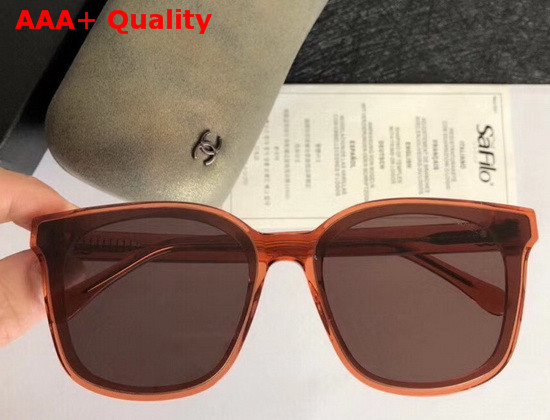 Chanel Square Sunglasses Leopard Frame and Brown Lenses Replica