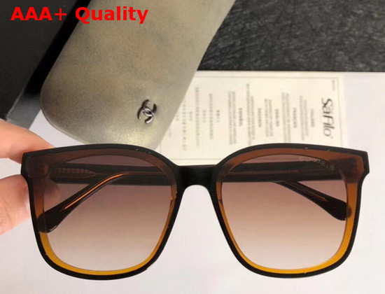 Chanel Square Sunglasses Leopard Frame and Brown Lenses Replica