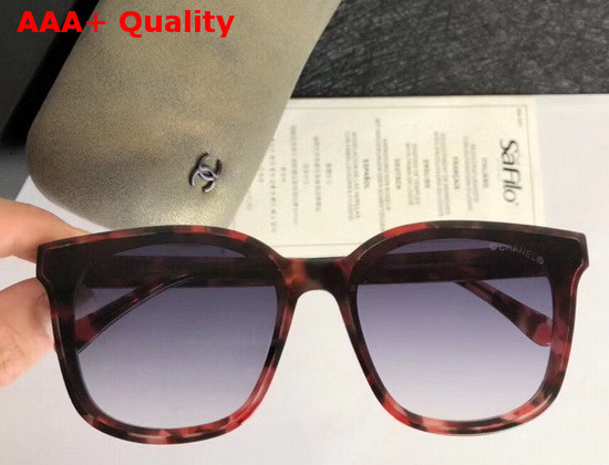 Chanel Square Sunglasses Leopard Frame and Brown Lenses Replica