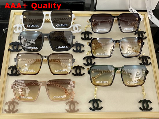 Chanel Square Sunglasses with CC Charms Replica