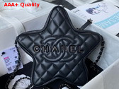 Chanel Star Handbag Black Lambskin and Gun Metal AS4579 Replica