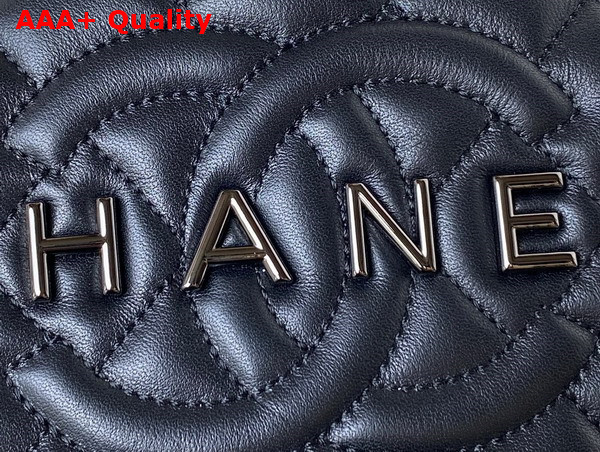 Chanel Star Handbag Black Lambskin and Gun Metal AS4579 Replica