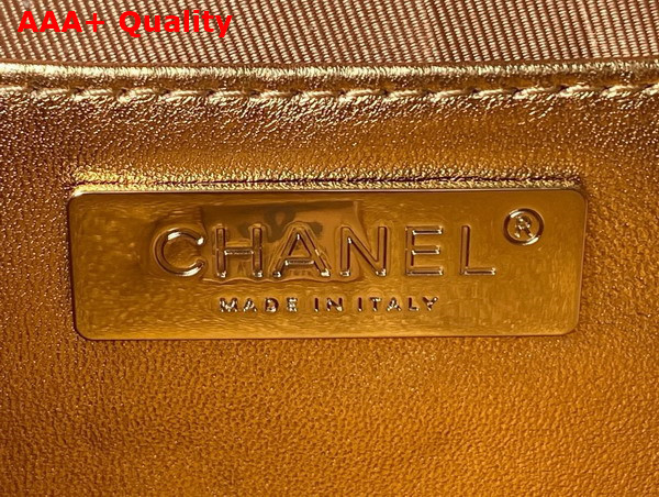 Chanel Star Handbag Gold Metallic Lambskin and Gold Metal AS4579 Replica