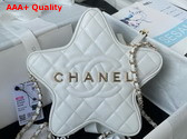 Chanel Star Handbag White Lambskin and Gold Metal AS4579 Replica