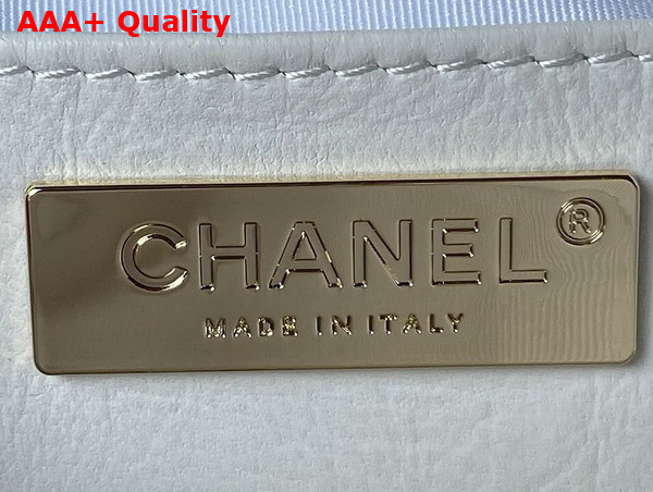 Chanel Star Handbag White Lambskin and Gold Metal AS4579 Replica