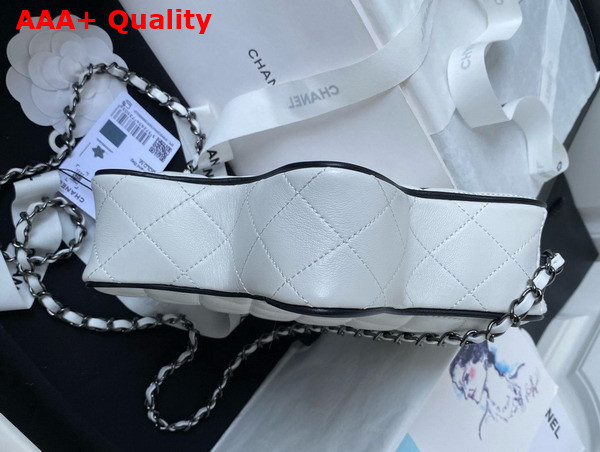 Chanel Star Handbag White Lambskin and Gun Metal AS4579 Replica