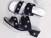 Chanel Star Studded Mules Black Calfskin For Sale