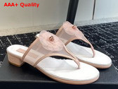 Chanel Thong Sandal in Pink Mesh Replica