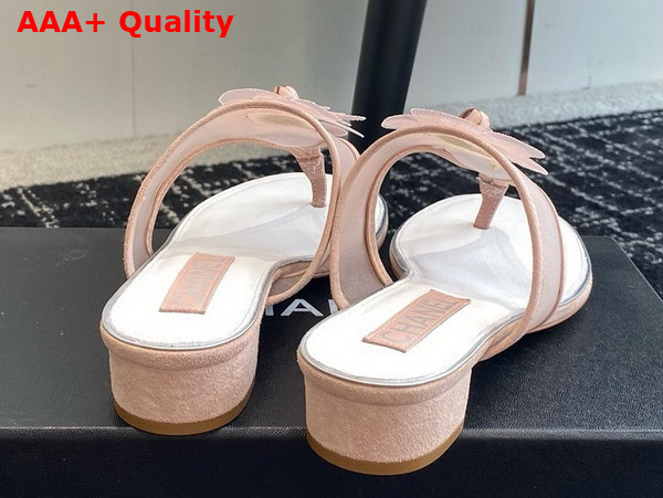 Chanel Thong Sandal in Pink Mesh Replica