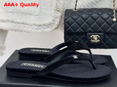 Chanel Thongs Velvet Black Ref G45716 Replica