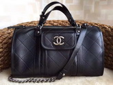 Chanel Travel Holdalls Black Calfskin for Sale