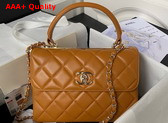 Chanel Trendy CC Bag in Brown Lambskin Replica