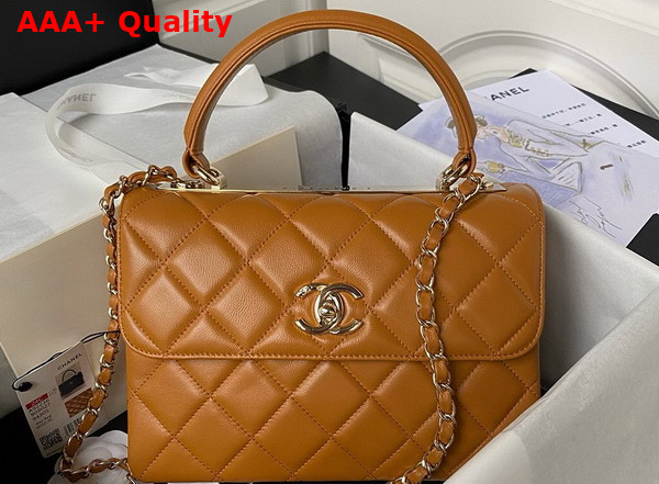 Chanel Trendy CC Bag in Brown Lambskin Replica