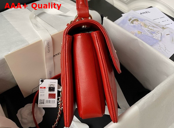 Chanel Trendy CC Bag in Red Lambskin Replica