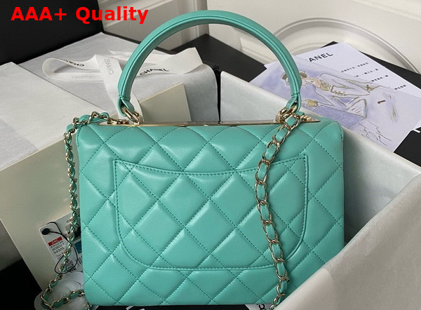 Chanel Trendy CC Bag in Turquoise Lambskin Replica