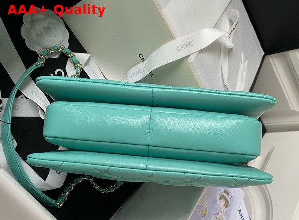 Chanel Trendy CC Bag in Turquoise Lambskin Replica