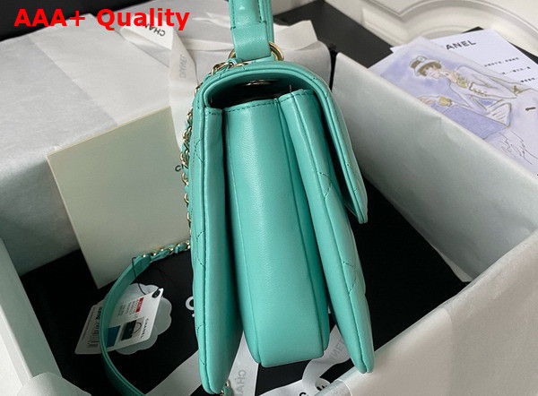 Chanel Trendy CC Bag in Turquoise Lambskin Replica