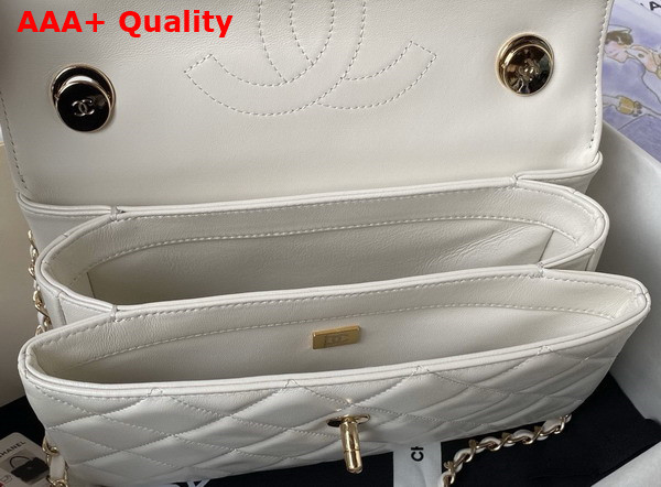 Chanel Trendy CC Bag in White Lambskin Replica