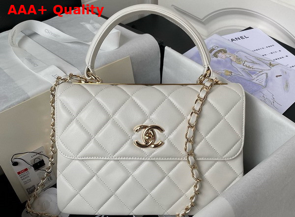 Chanel Trendy CC Bag in White Lambskin Replica